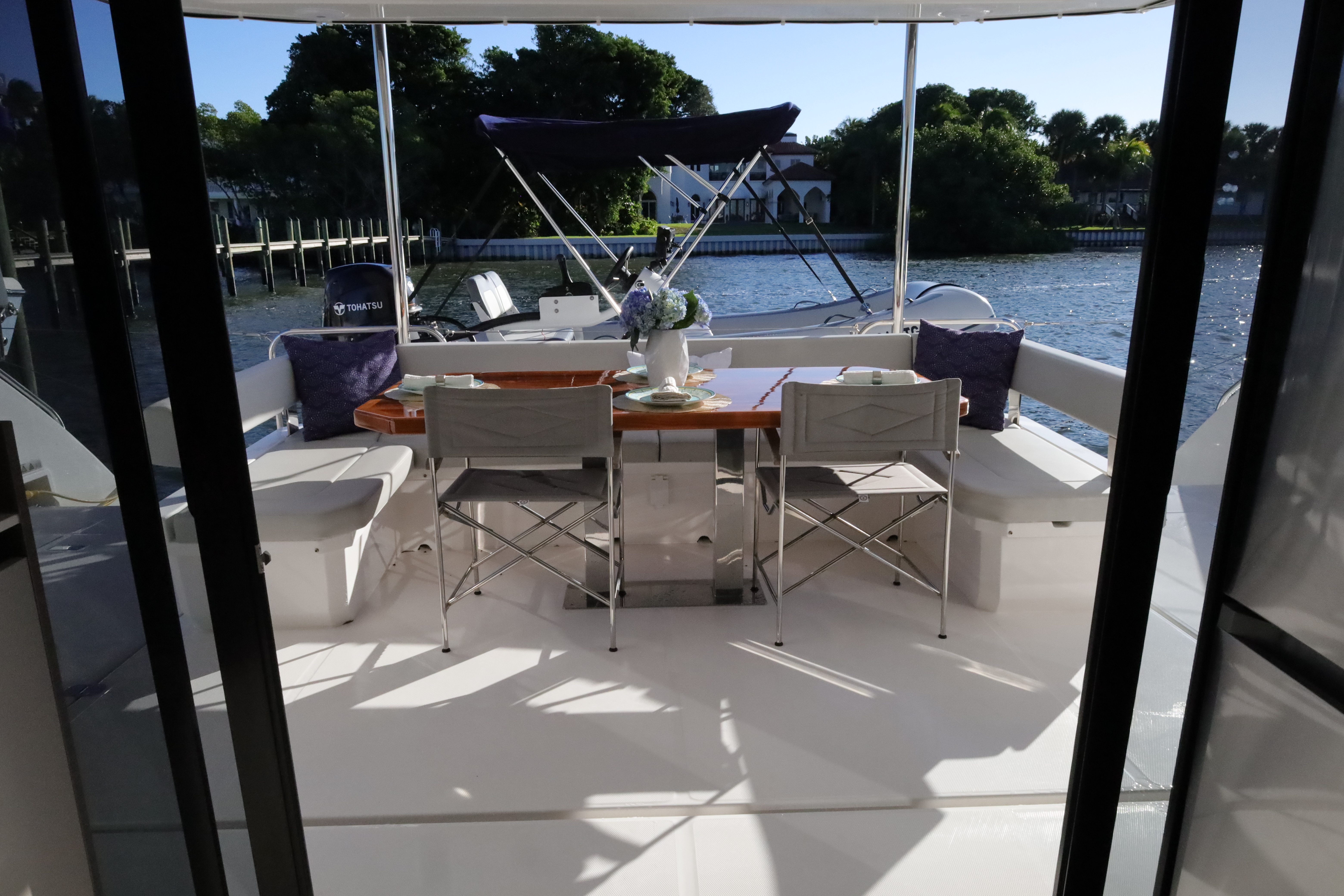 Leopard 46 Power Cat for sale - Interior and exterior views of luxury power catamaran 1