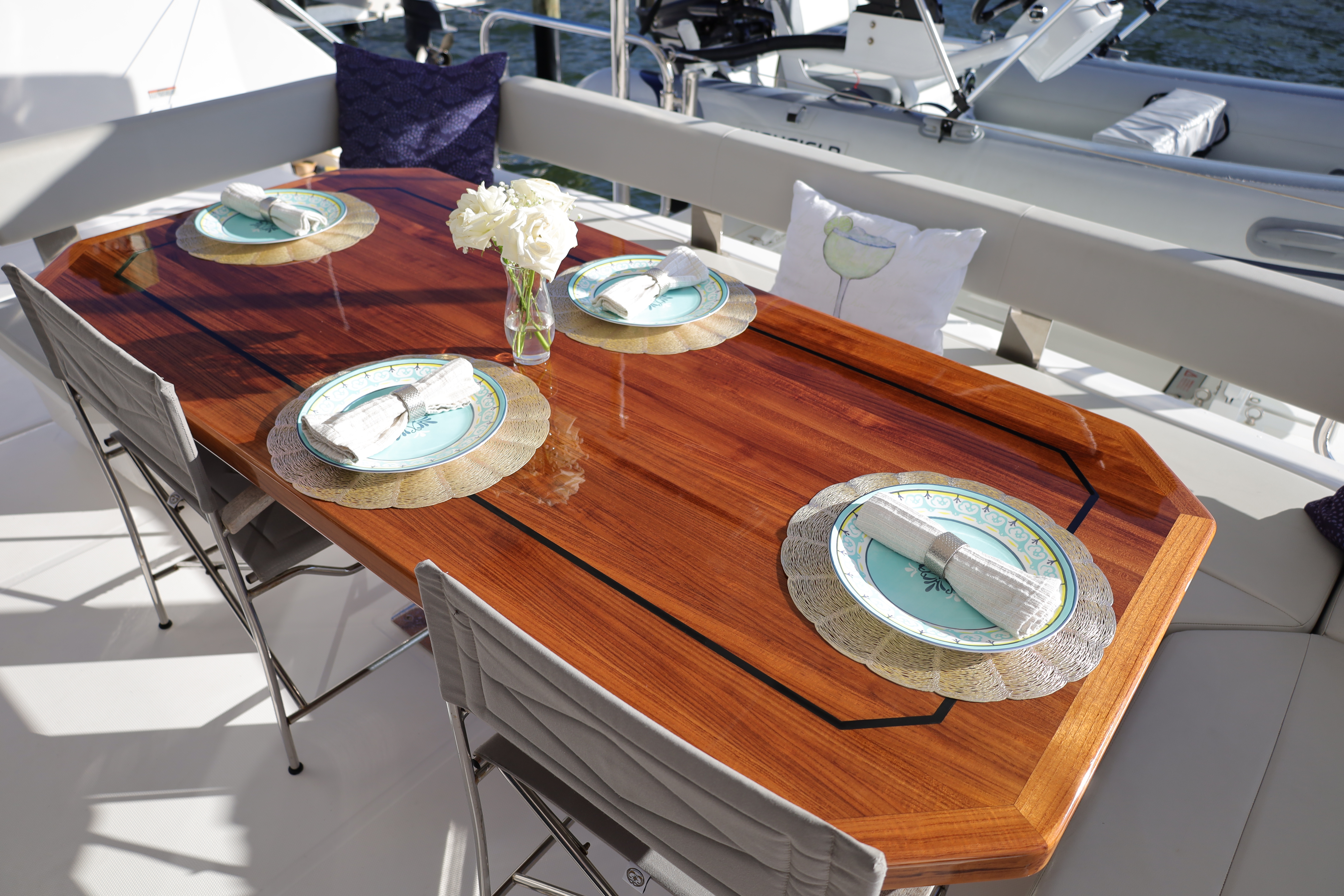 Leopard 46 Power Cat for sale - Interior and exterior views of luxury power catamaran 3